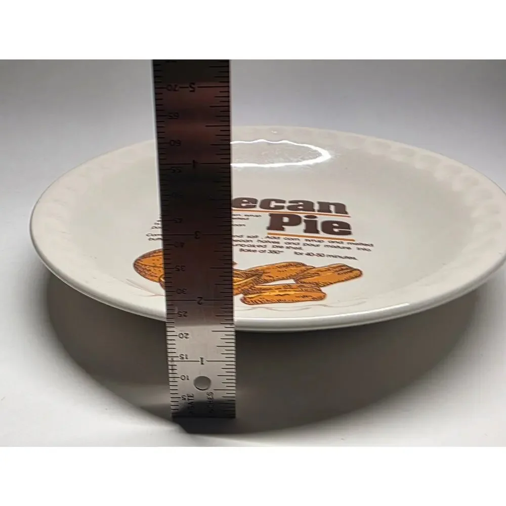 Mount Clemens Pottery Pecan Pie Recipe Dinner Plate 10